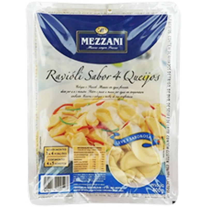 Ravióli Recheio 4 Queijos Mezzani Pacote 1kg