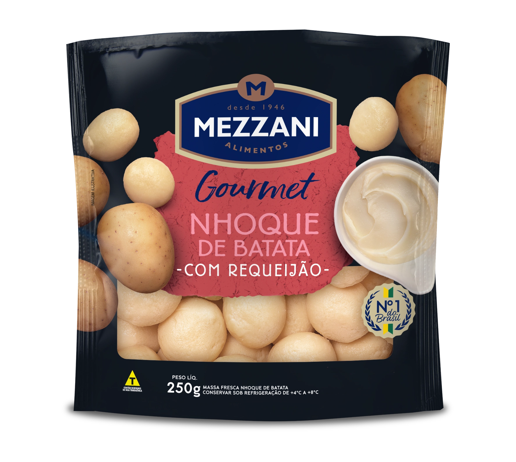 Nhoque De Batata Recheio Requeijão Mezzani Gourmet Sachê 250g