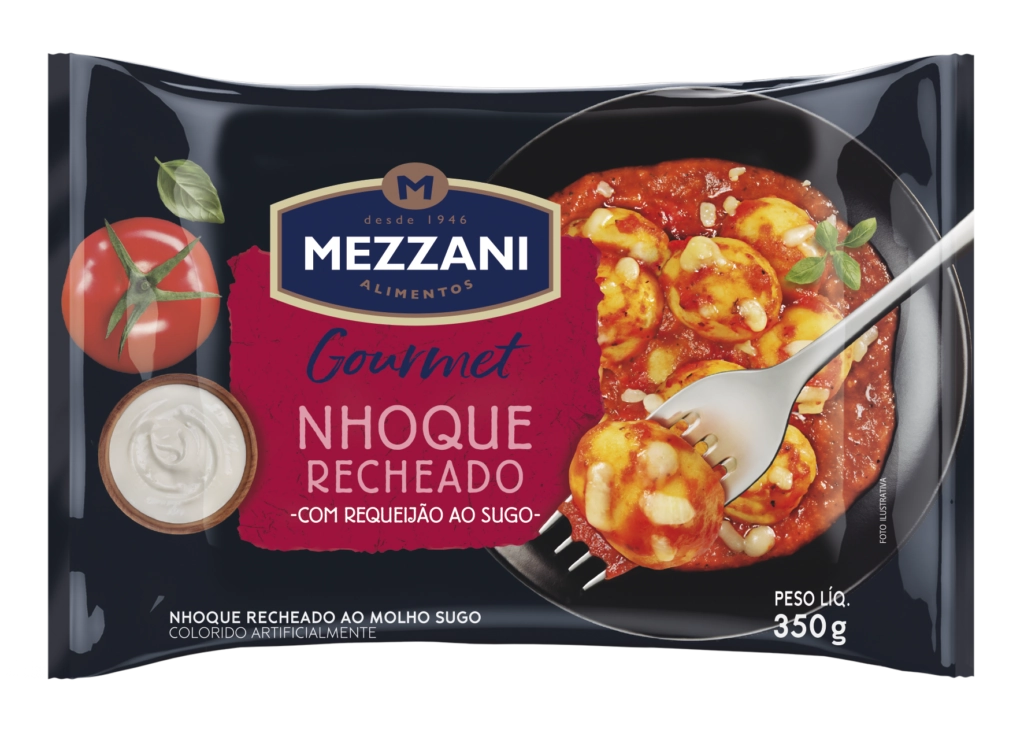 Nhoque Recheio Requeijão Ao Sugo Mezzani Gourmet Pacote 350g