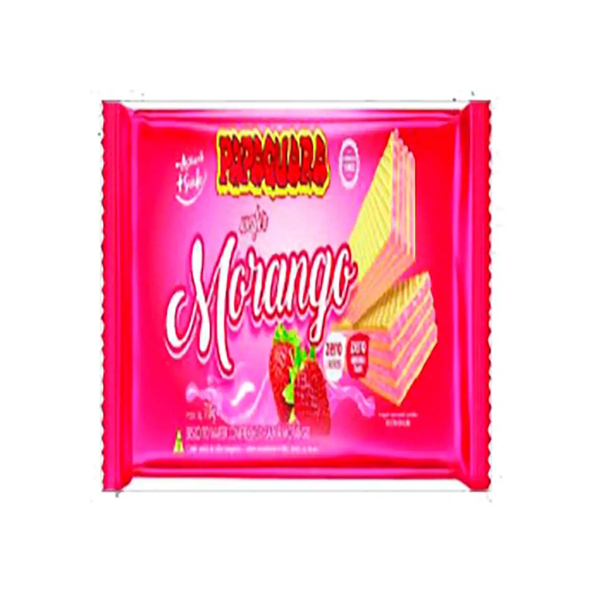 Bisc Wafer Morango Papaguara 70 G