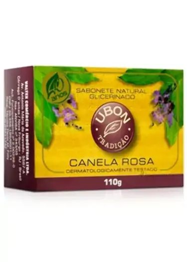 Sabonete Natural Glicerinado Com Canela Rosa Ubon 110g