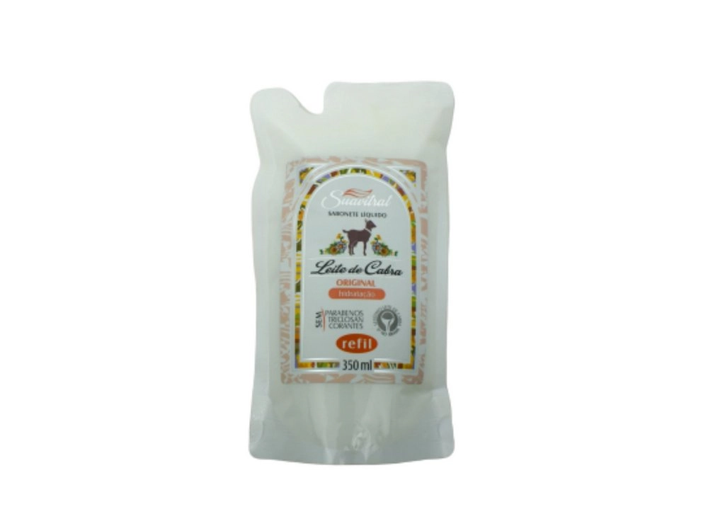 Sabonete Liq Leite Cabra 350ml Refil Suavitrat