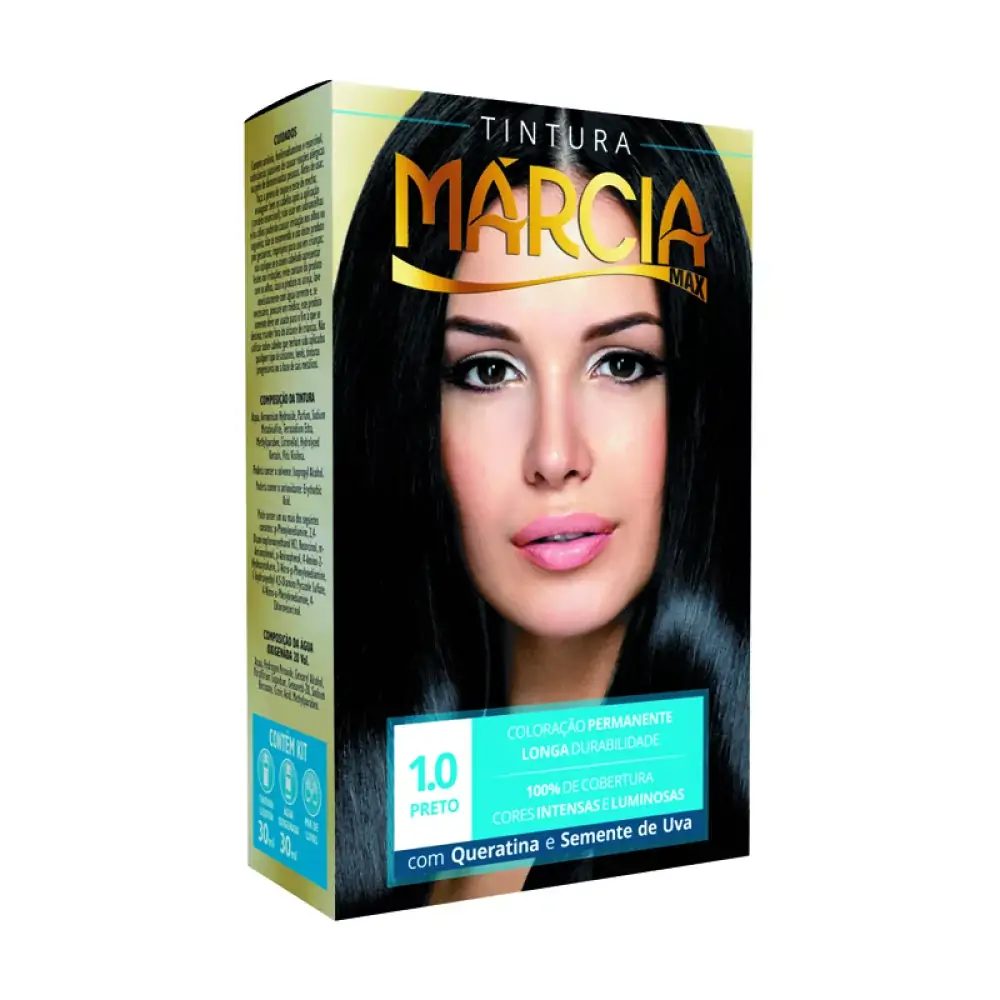 Tint Marcia 1.0 Preto 6x | Tintura Marcia 1,0