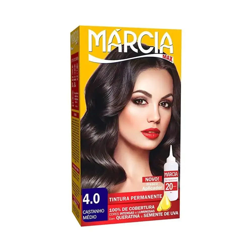 Tint Marcia 4.0 Castanha Medio 6x | Tintura Marcia 4,0