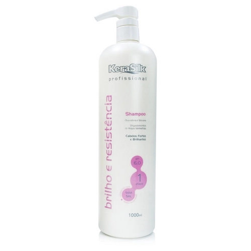 Kerasilk Brilho E Resistência Shampoo Sem Sal Com Filtro Solar