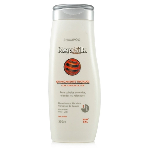 Kerasilk Quimicamente Tratados Shampoo Com Fixador Da Cor E Filtro Solar Sem Sal