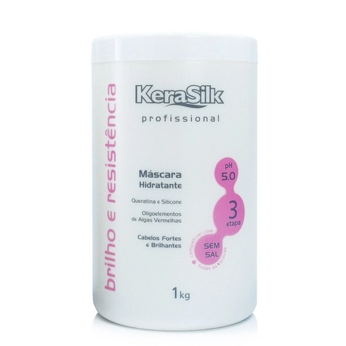 Kerasilk Brilho E Resistência Máscara Hidratante Sem Sal Com Filtro Solar 1kg
