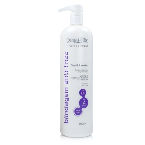 Kerasilk Blindagem Anti Frizz Condicionador Sem Sal Com Filtro Solar
