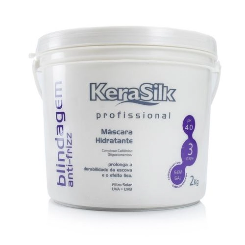 Kerasilk Blindagem Anti Frizz Máscara Hidratante Sem Sal Com Filtro Solar 2kg