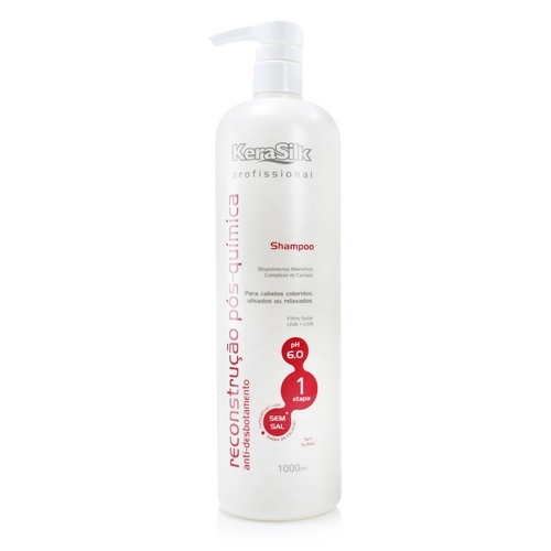 Kerasilk Reconstrução Pós Química Shampoo Sem Sal Com Filtro Solar