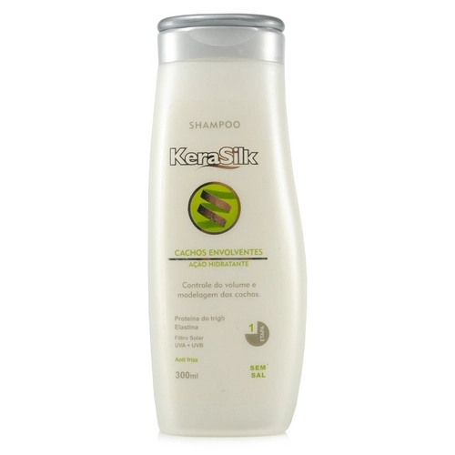 Kerasilk Cachos Envolventes Shampoo Controle De Volume Modelagem Anti Frizz Sem Sal