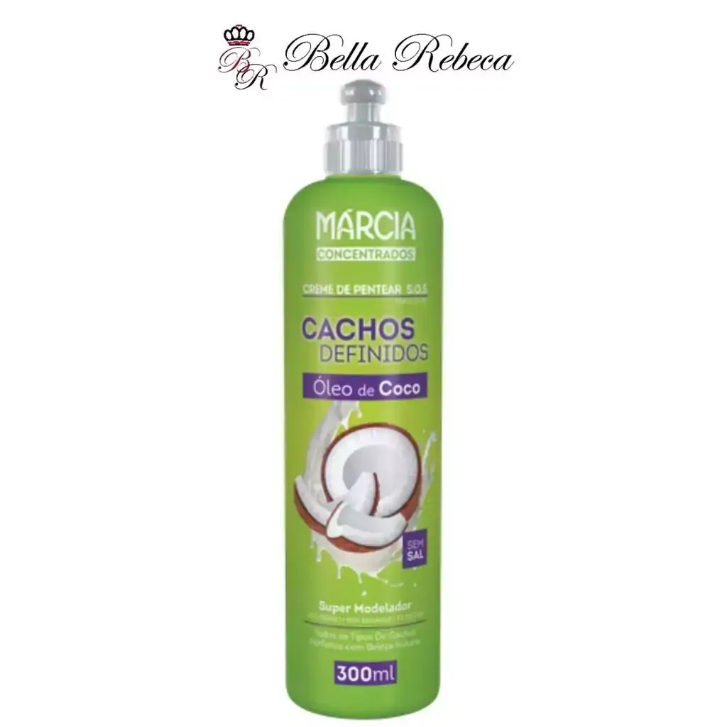 Creme de Pentear Óleo de Coco Cachos Definidos Concentrados Marcia Cosméticos