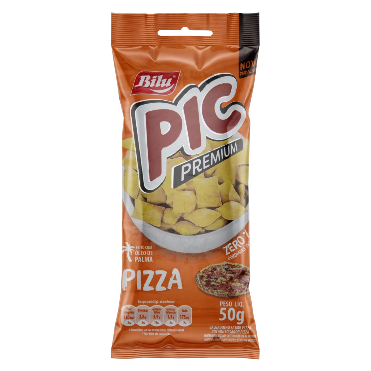Salgadinho Pizza Bilu Pic Premium Pacote 50g