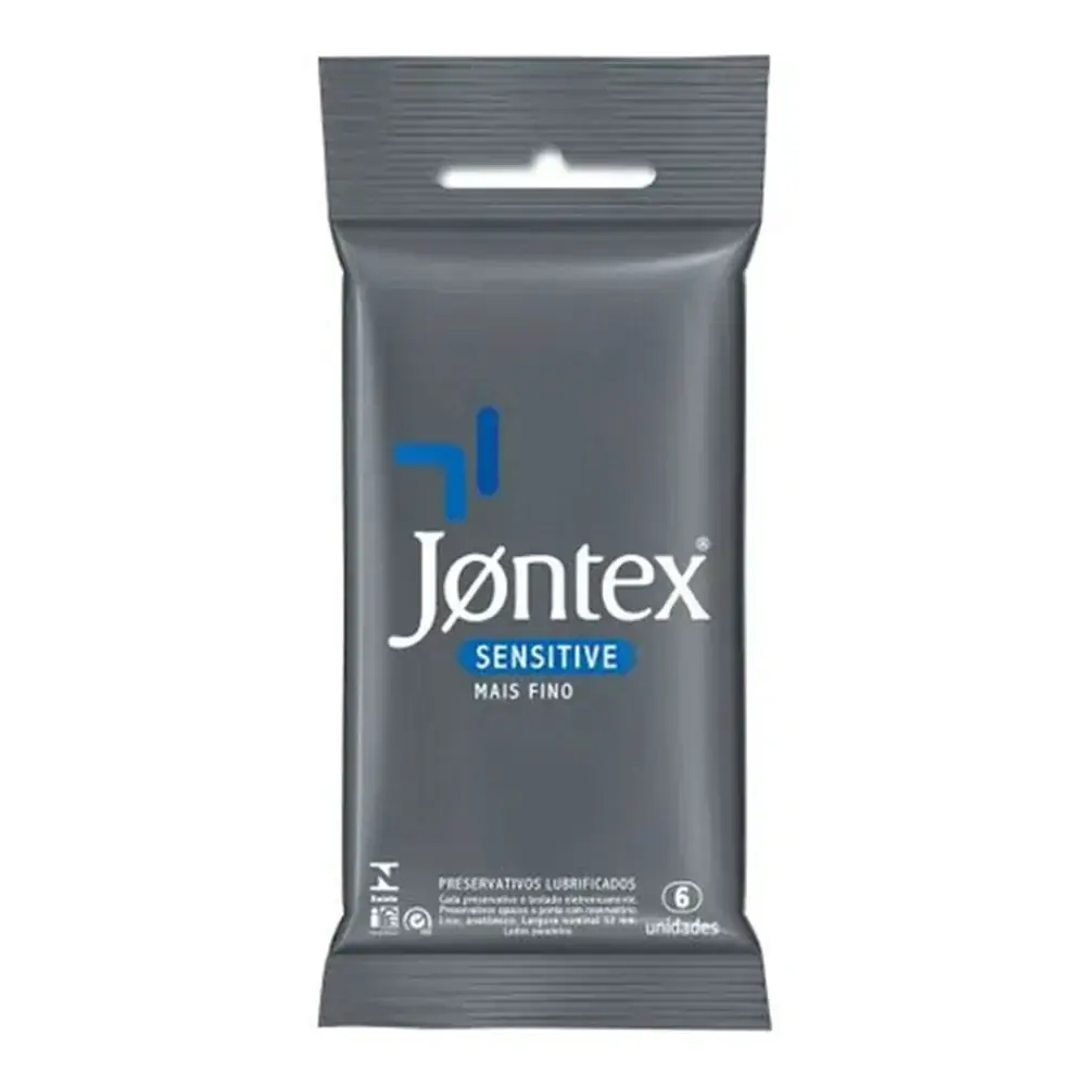 Preservativo Lubrificado JONTEX Sensitive com 6 Unidades