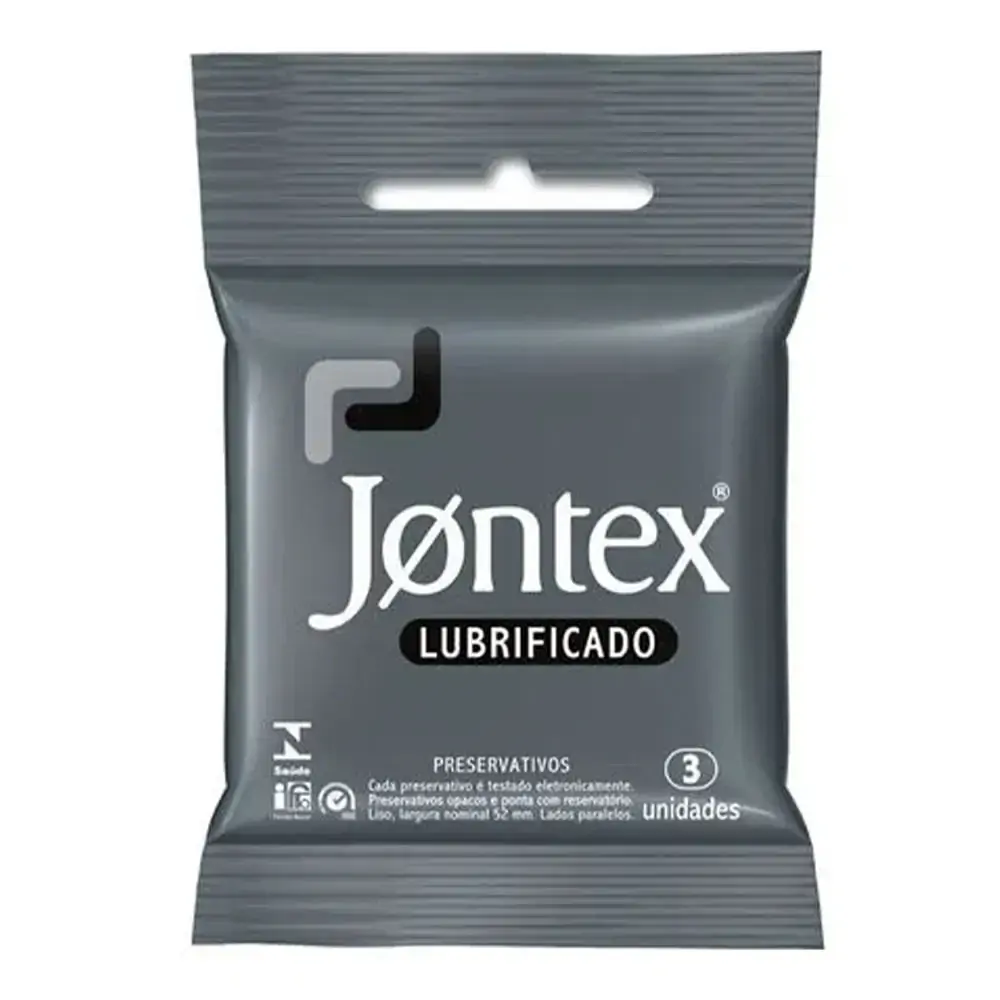 Preservativo Masculino Lubrificado Jontex Pacote 3 Unidades