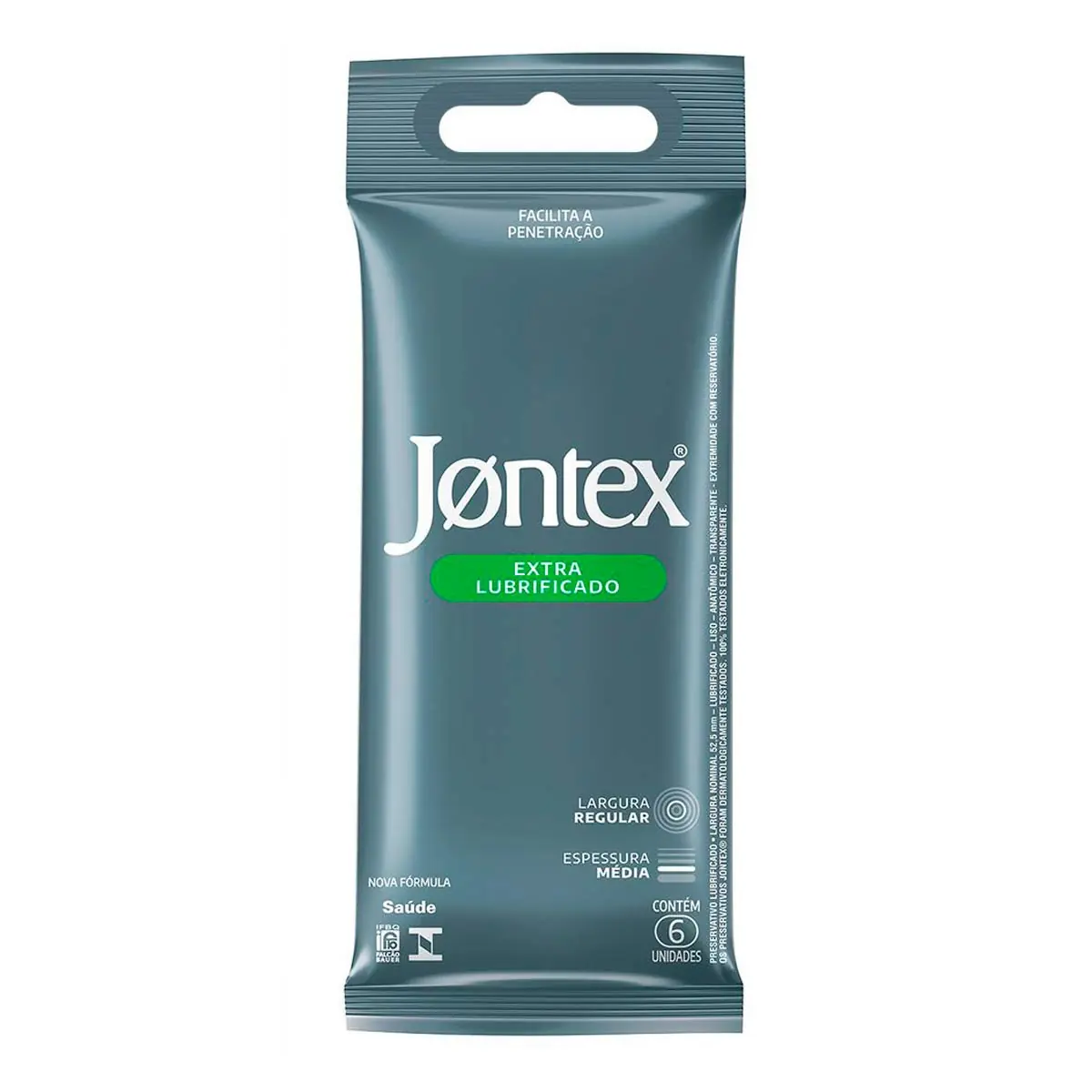 Preservativo Extralubrificado JONTEX Comfort Plus com 6 Unidades