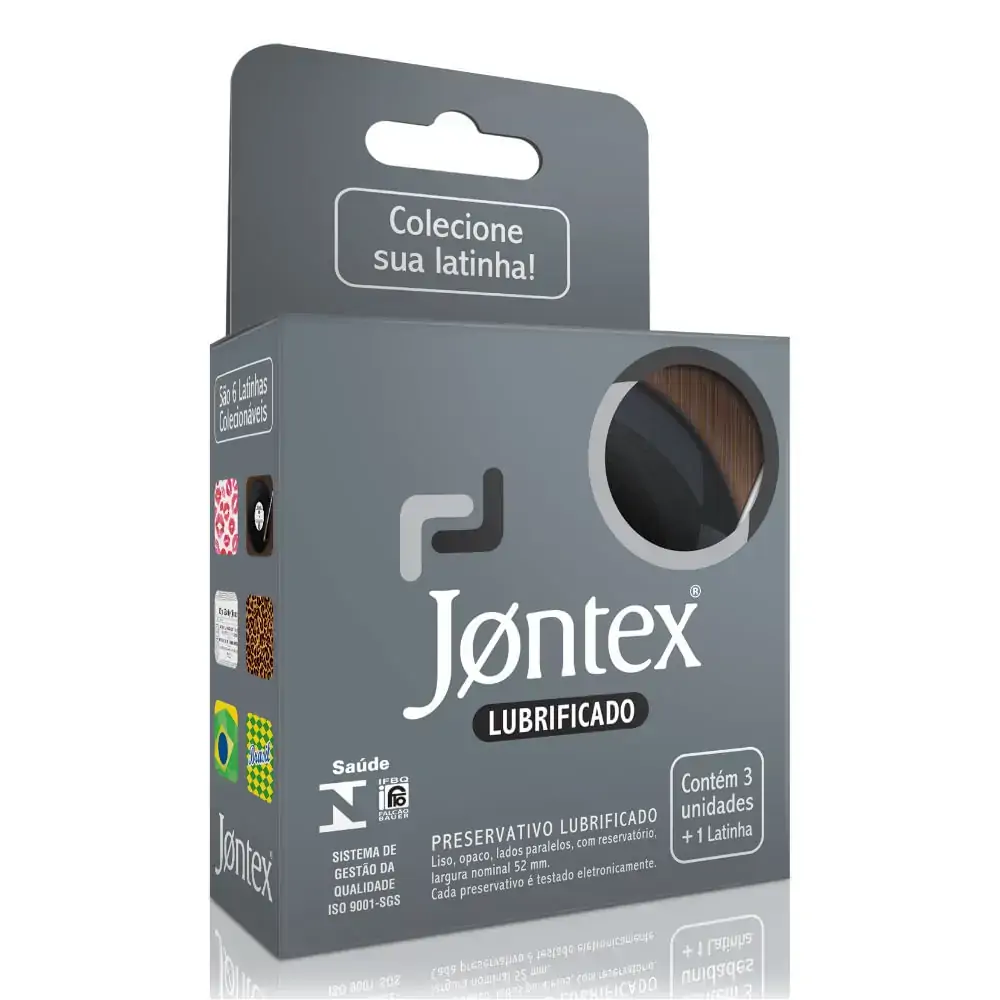 Kit Preservativo Jontex C/3 Lubrificado Latinha