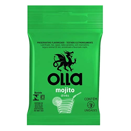 Preservativo Lubrificado Olla C/3 Drinks Mojito Unit