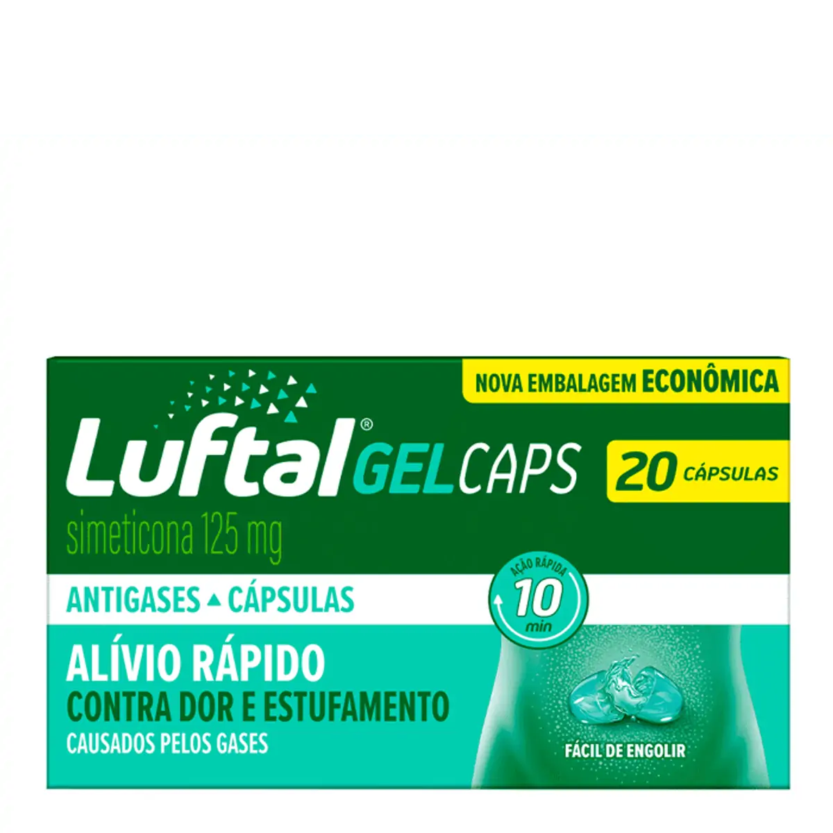 Luftal Gel Cápsulas Simeticona 125mg 20 Cápsulas