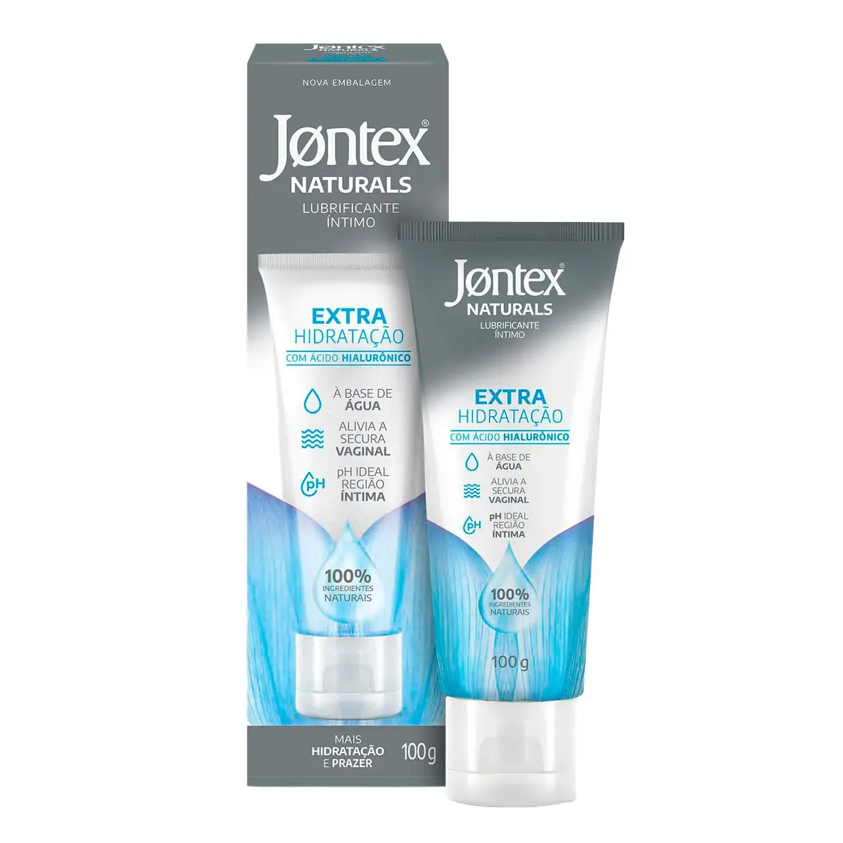 Lubrificante íntimo Extra Hidratação Jontex Naturals Caixa 100g