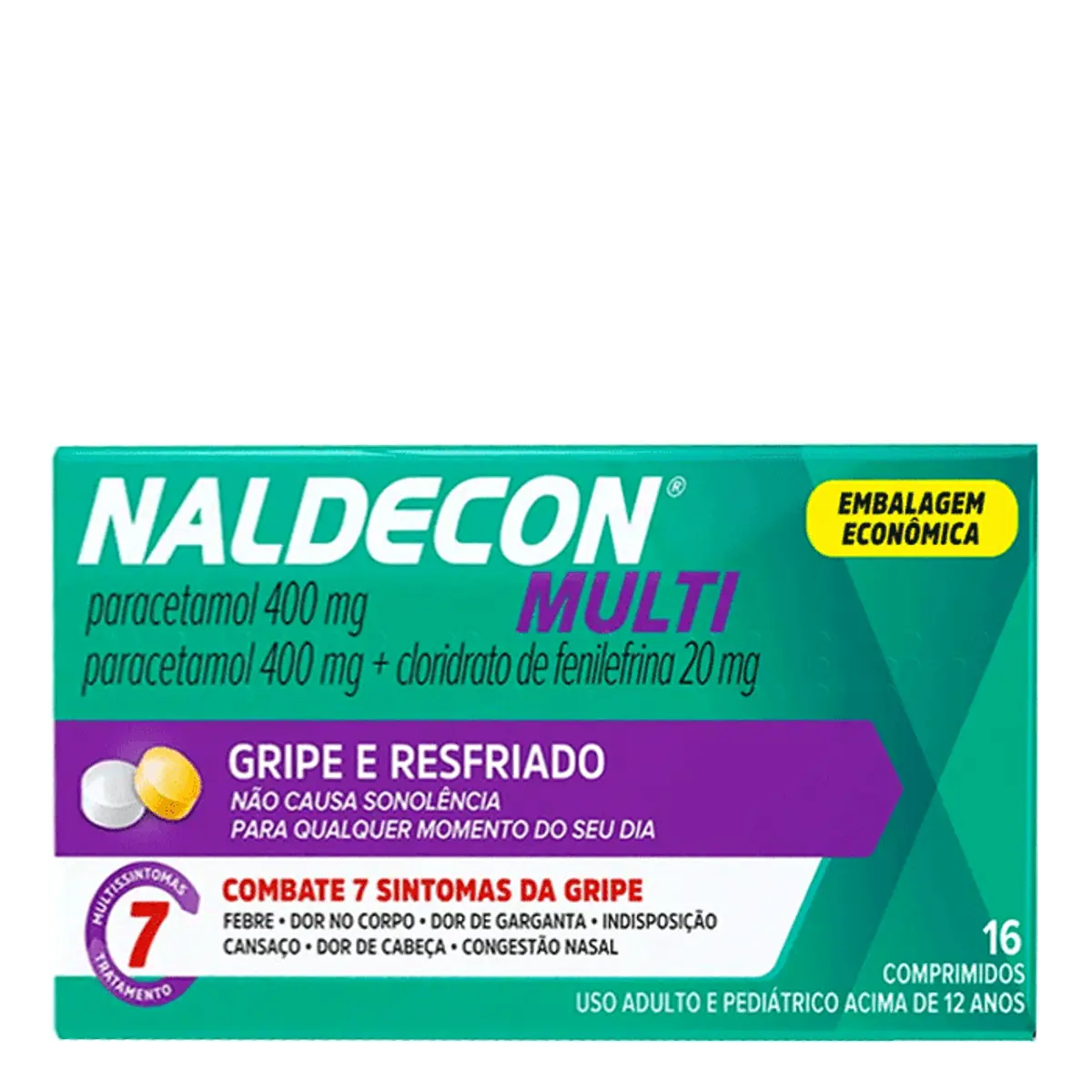 Naldecon Multi Reckitt Benckiser Caixa 16 Comprimidos Embalagem Econômica