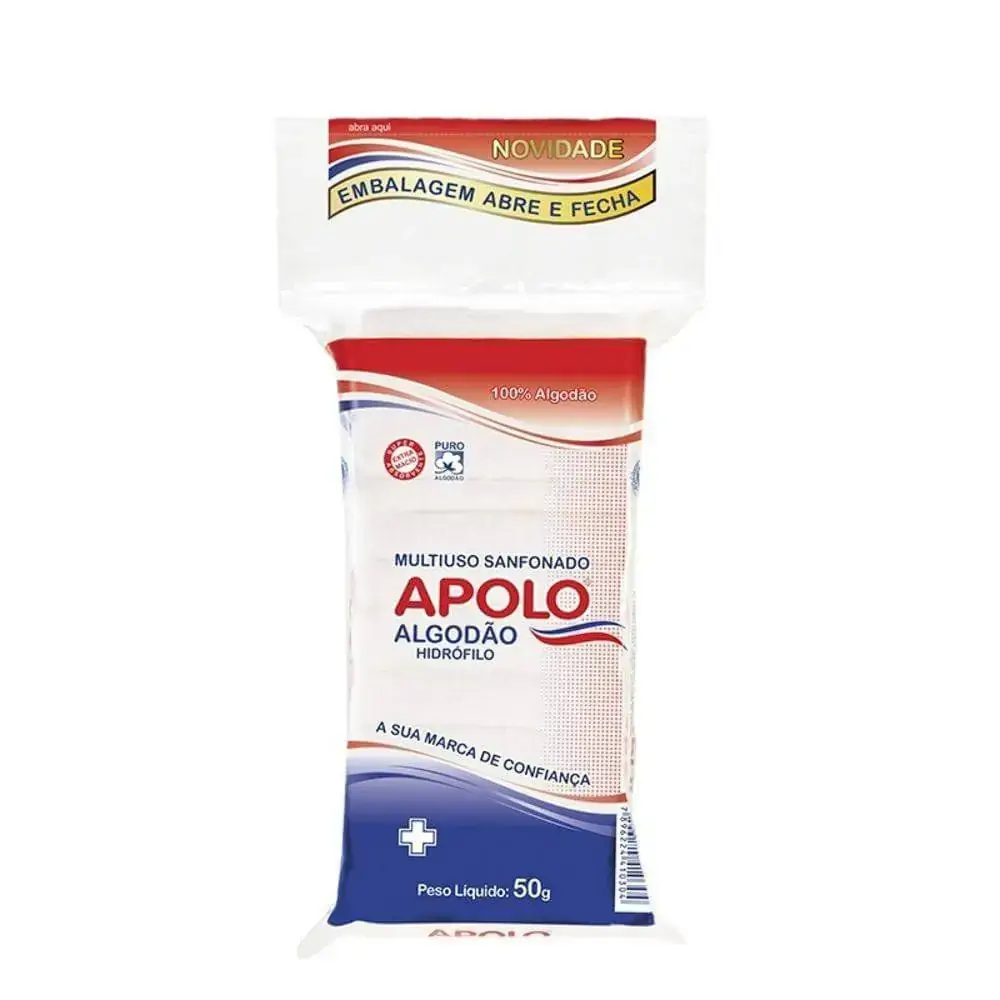 Algodão Quadrado Apolo 50g Multi Uso Unit