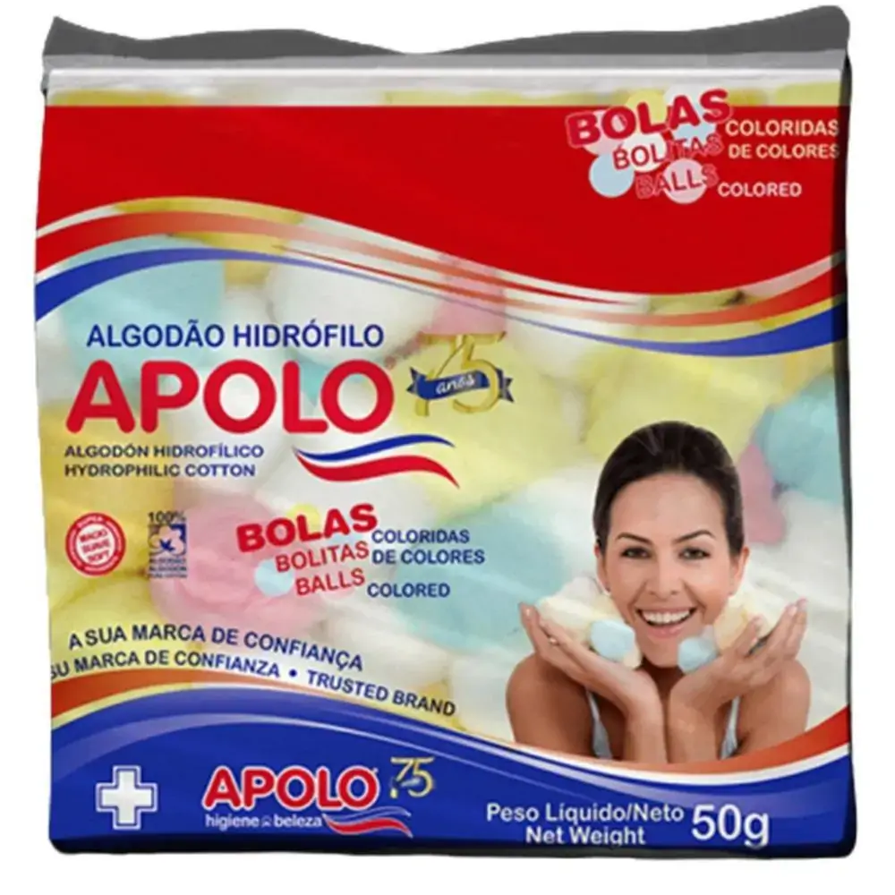 Algodão Apolo Bolas Coloridas 50gr