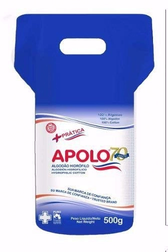 Algodão Em Rolo Apolo 500g Branco Com Alça Unit