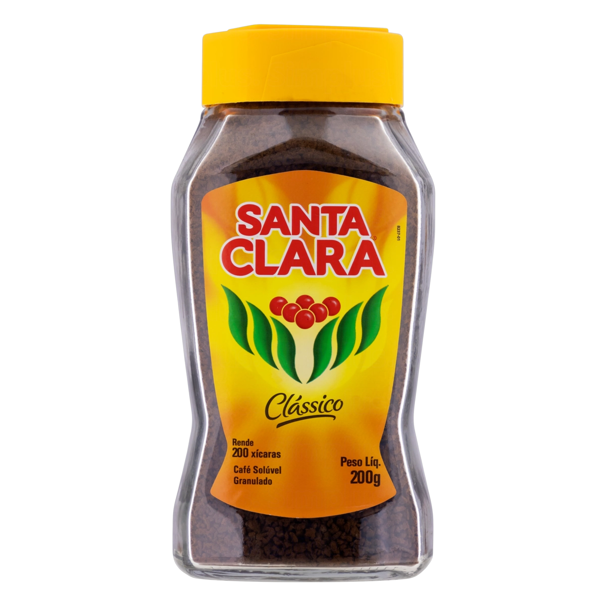 Café Solúvel Granulado Clássico Santa Clara Vidro 200g