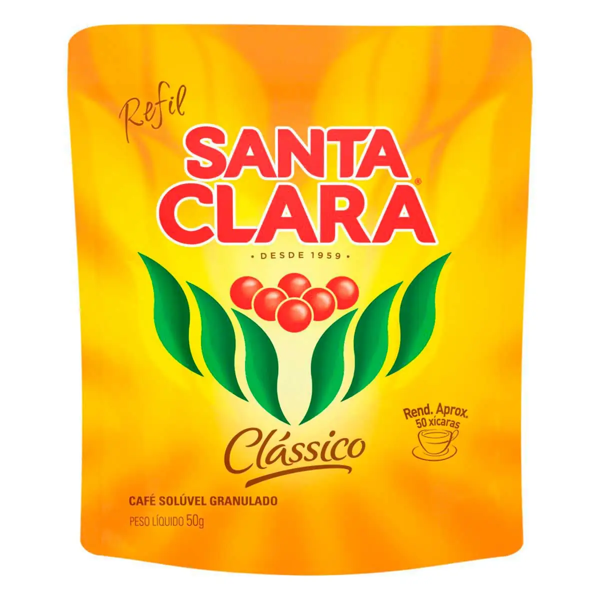 Café Solúvel Clássico Refil Santa Clara 50g