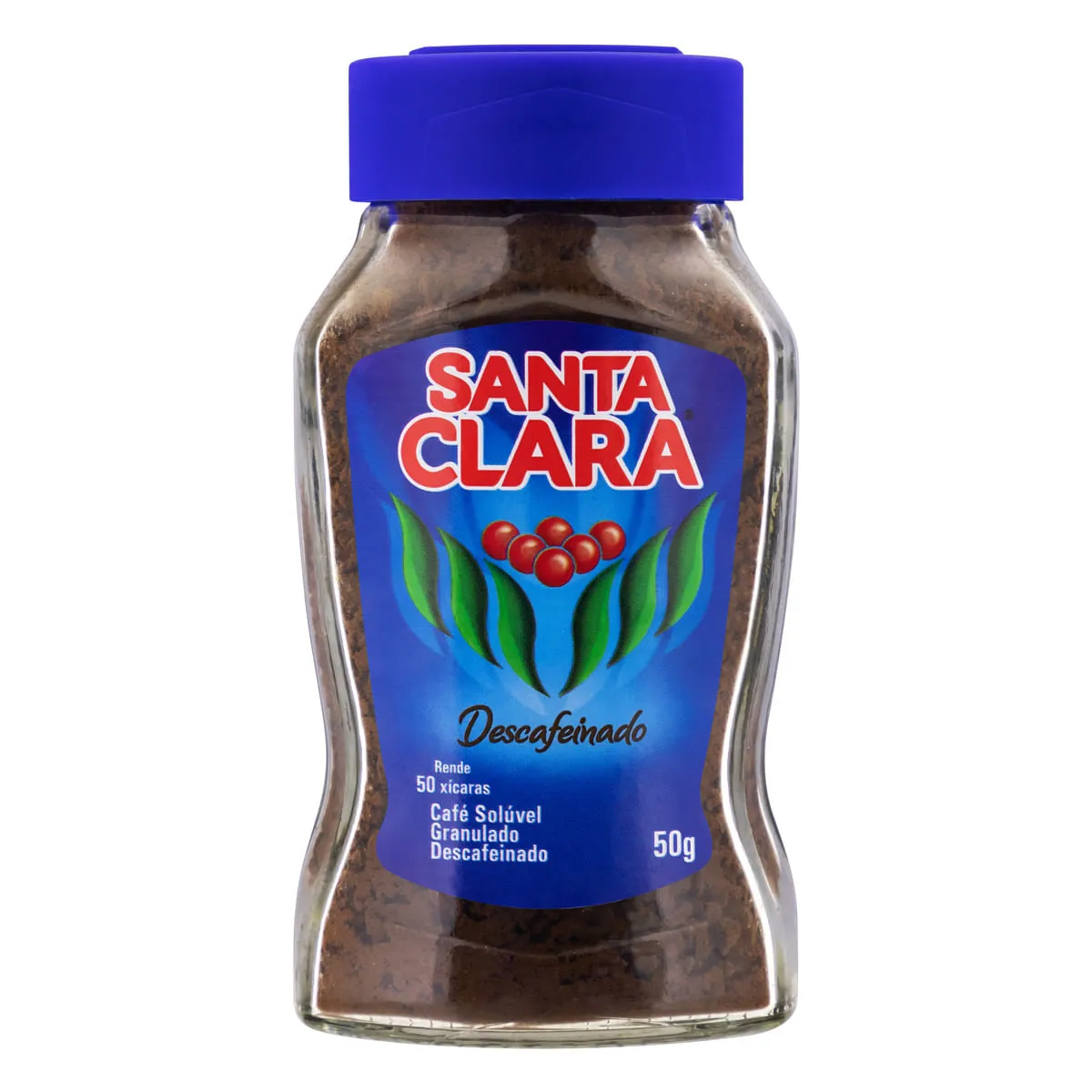 Café Solúvel Granulado Descafeinado Santa Clara Vidro 50g