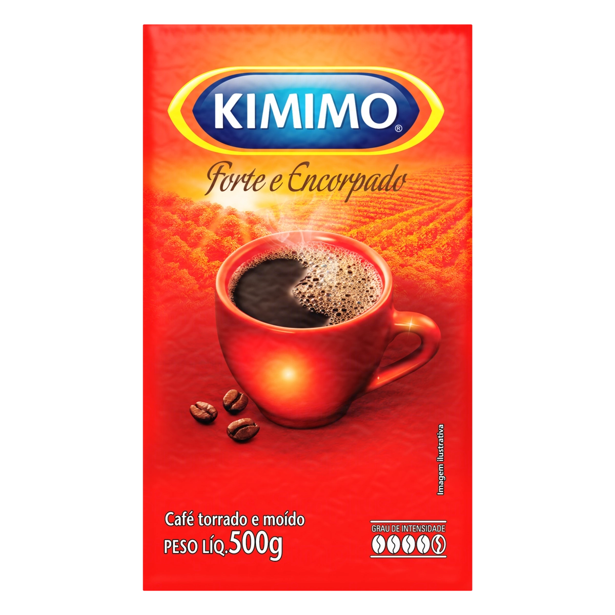 Café Torrado E Moído Forte E Encorpado Kimimo Pacote 500g