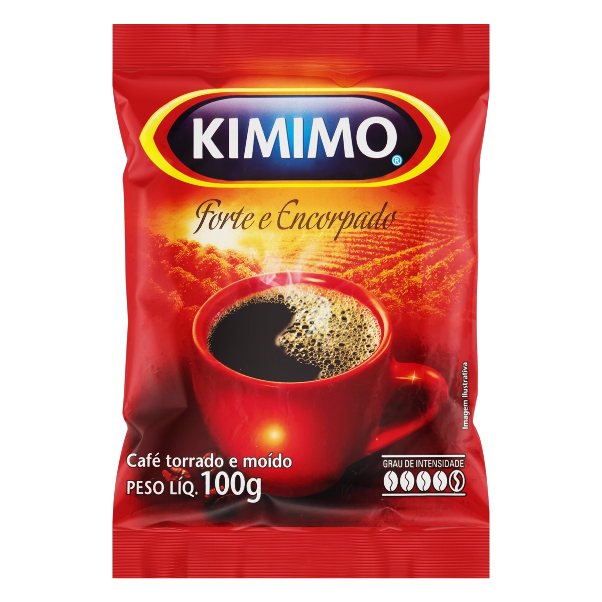 Café Torrado E Moído Forte E Encorpado Kimimo Pacote 100g