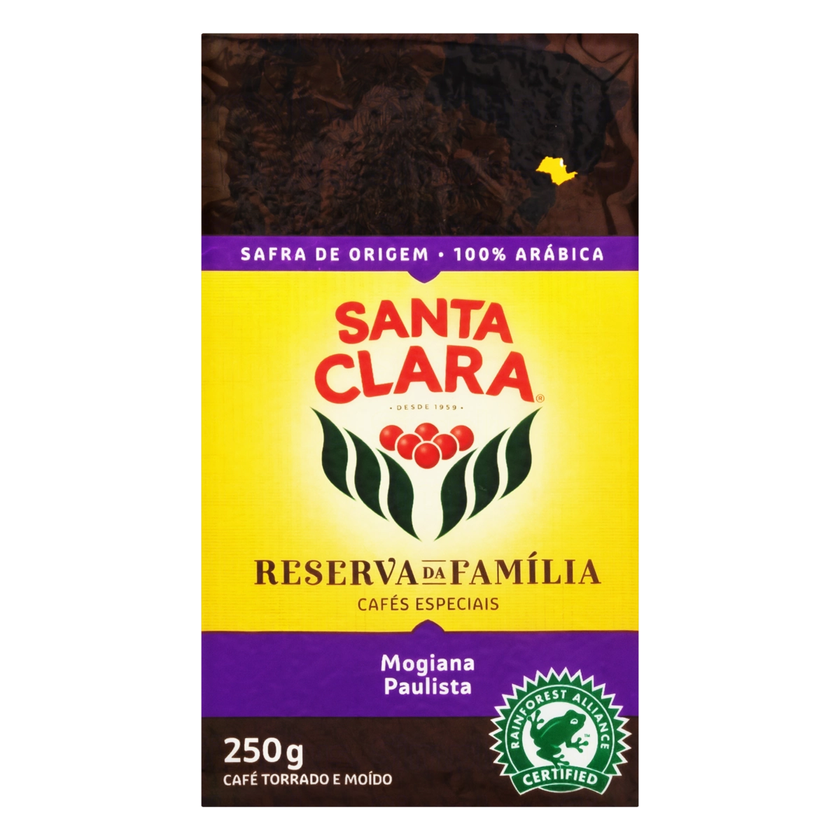 Café Torrado E Moído A Vácuo Mogiana Paulista Santa Clara Reserva Da Família Pacote 250g
