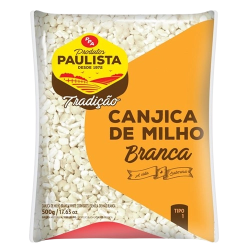 Milho De Canjica Paulista Branca 500 Gr