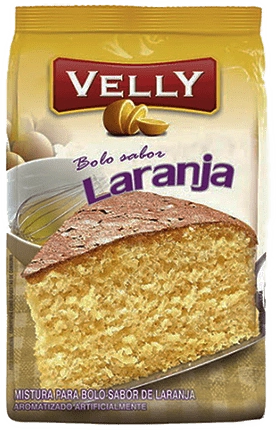 Massa De Bolo Velly Laranja 450g