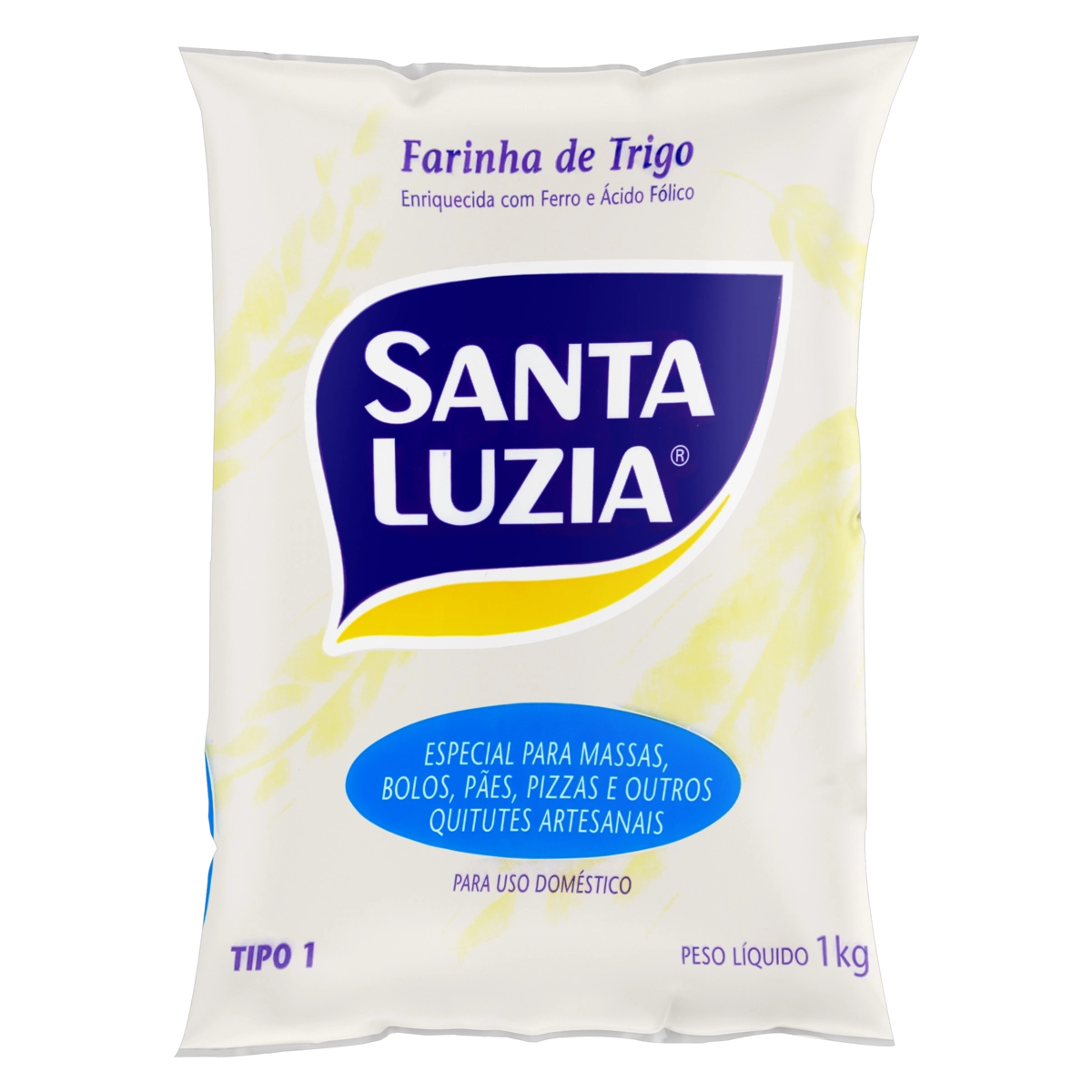 Farinha De Trigo Tipo 1 Santa Luzia Pacote 1kg