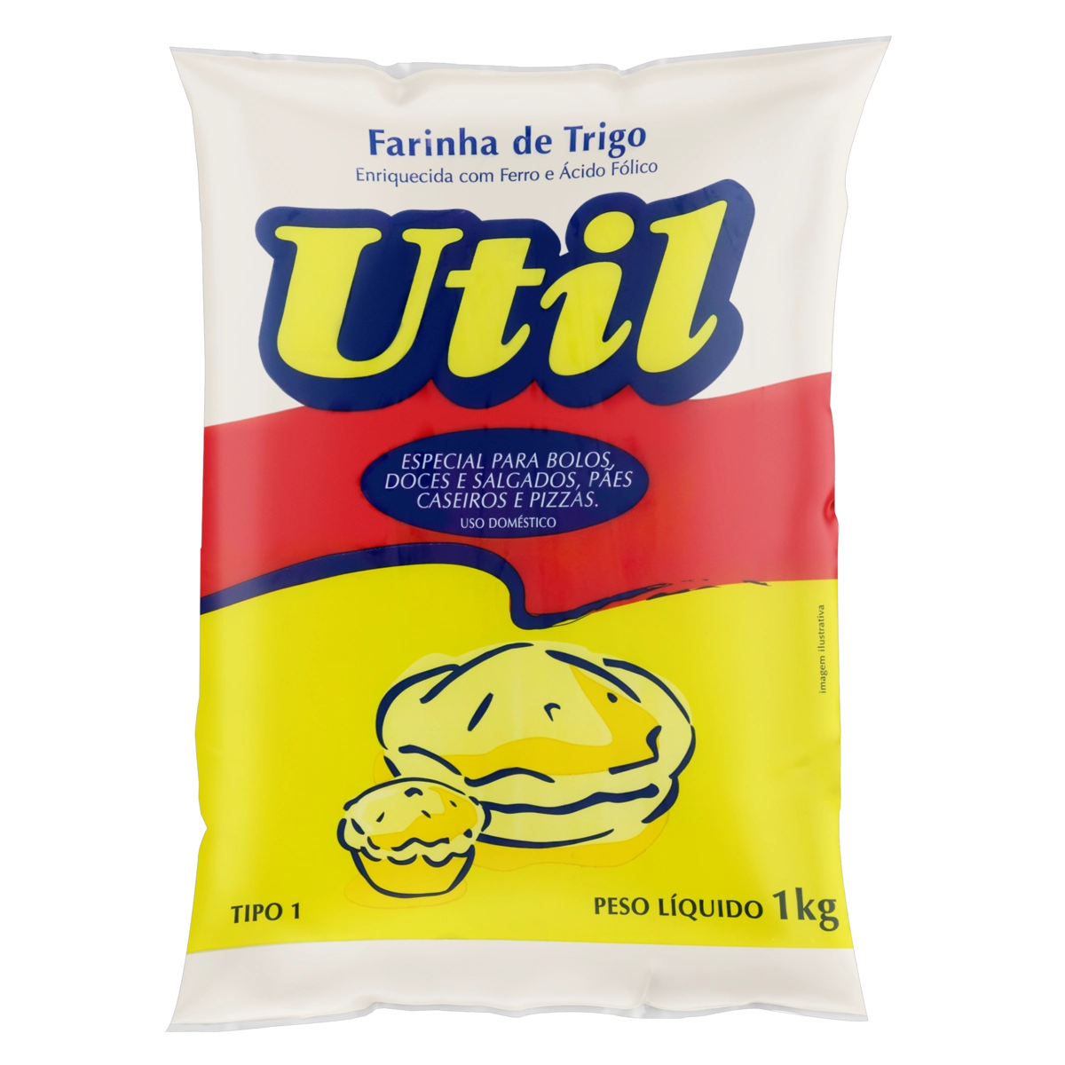 Farinha De Trigo Tipo 1 Util Pacote 1kg