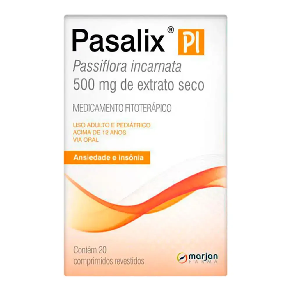 Pasalix Pi 500mg Marjan Farma Caixa 20 Comprimidos Revestidos