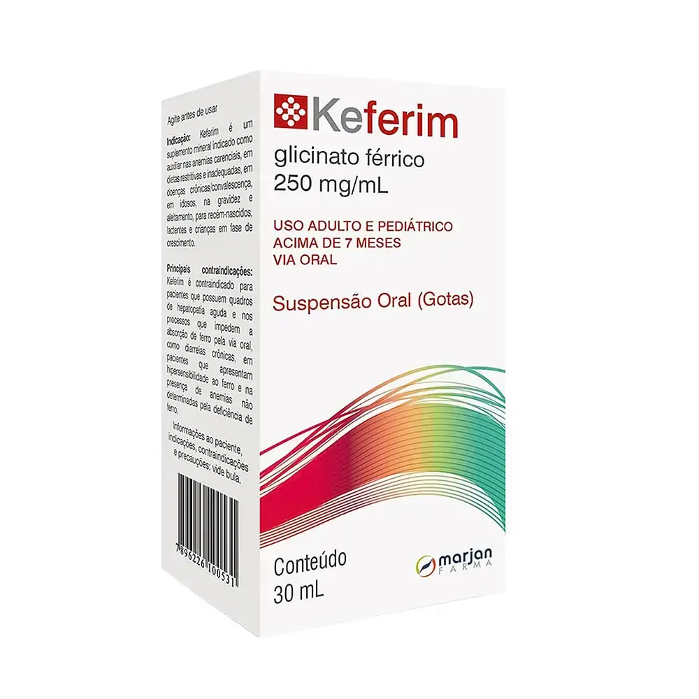 Keferim 250mg/ml Marjan Farma Caixa 30ml Gotas