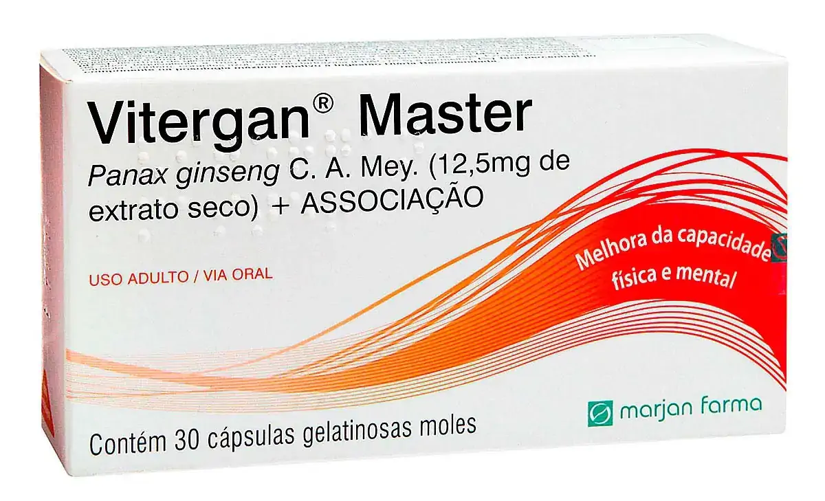 Vitergan Master Marjan Farma Caixa 30 Cápsulas Gelatinosas