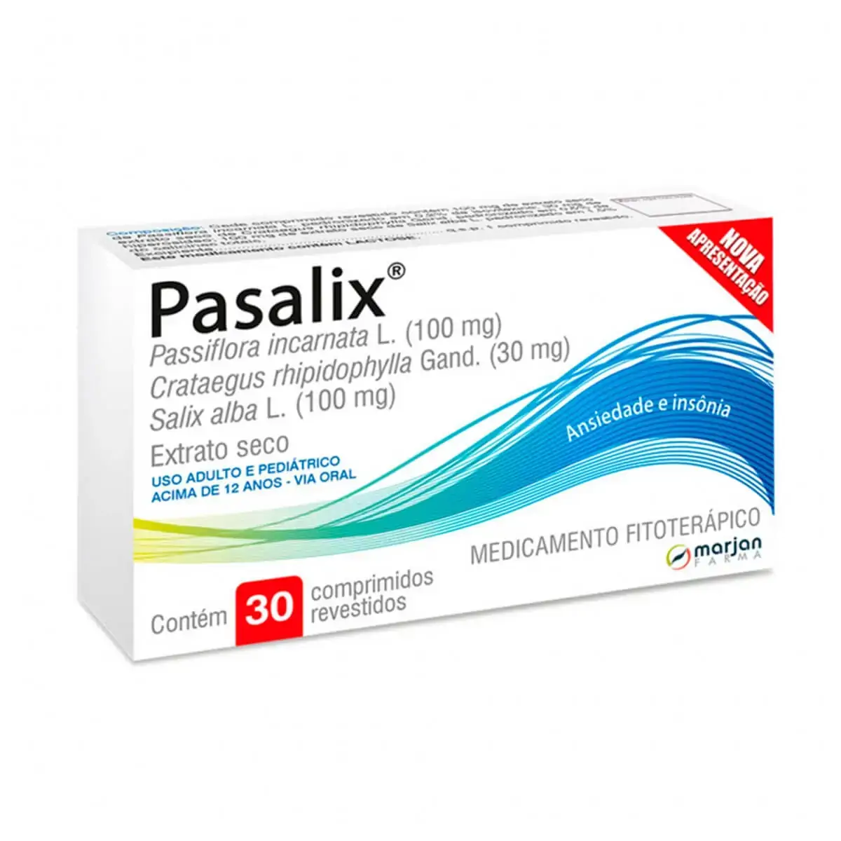 Pasalix Marjan Farma Caixa 30 Comprimidos Revestidos