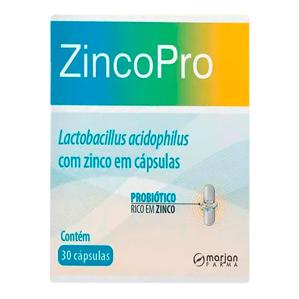 Zincopro Marjan Farma Caixa 30 Cápsulas