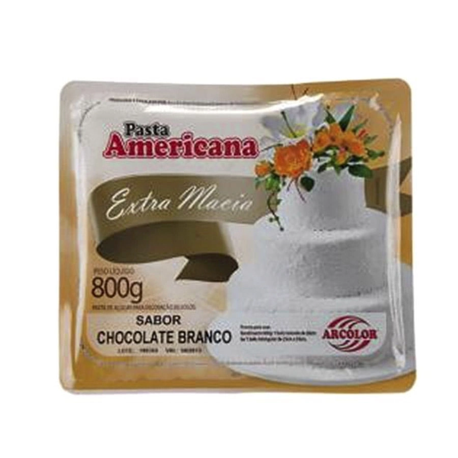 Pasta Americ Choc Branco 800g Arcolor