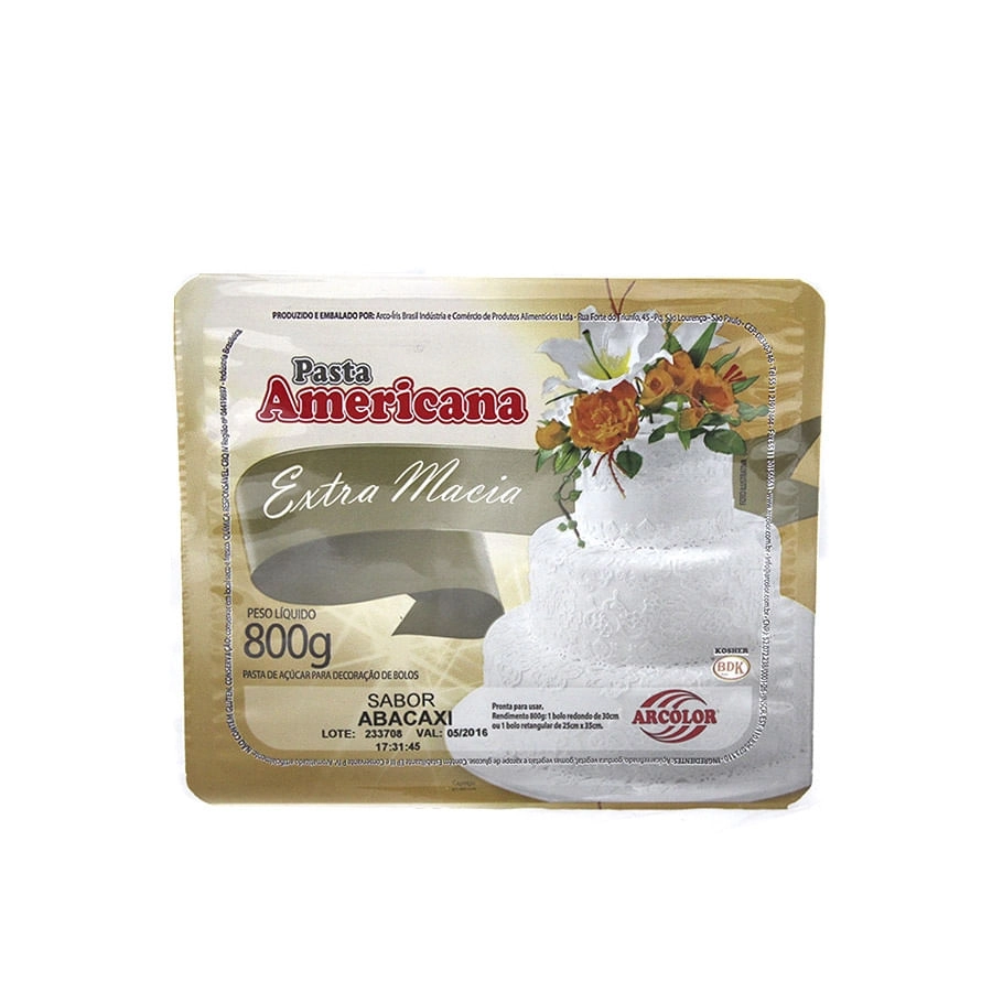 Pasta Americana Abacaxi 800g Arcolor