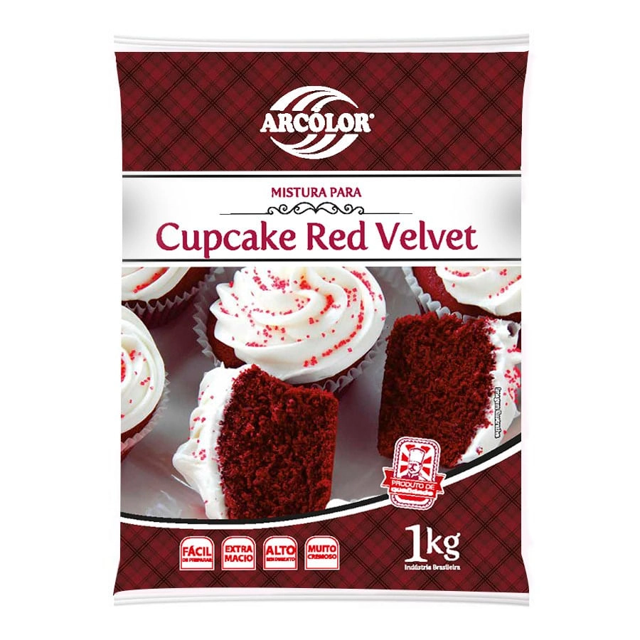 Mistura Cupcake Arcolor Red Velvet 1kg