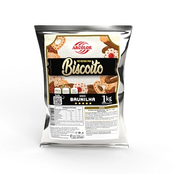 Mistura Para Biscoito Sabor Baunilha 1kg Arcolor
