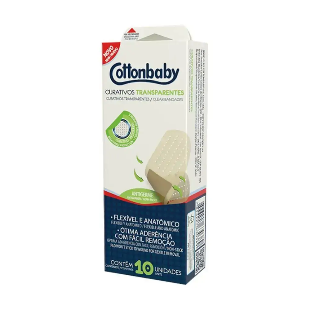 Curativo Transparente Cottonbaby Caixa 10 Unidades