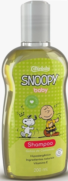 Shampoo Líquido Gotas De Camomila Snoopy Baby Cottonbaby Frasco 200ml