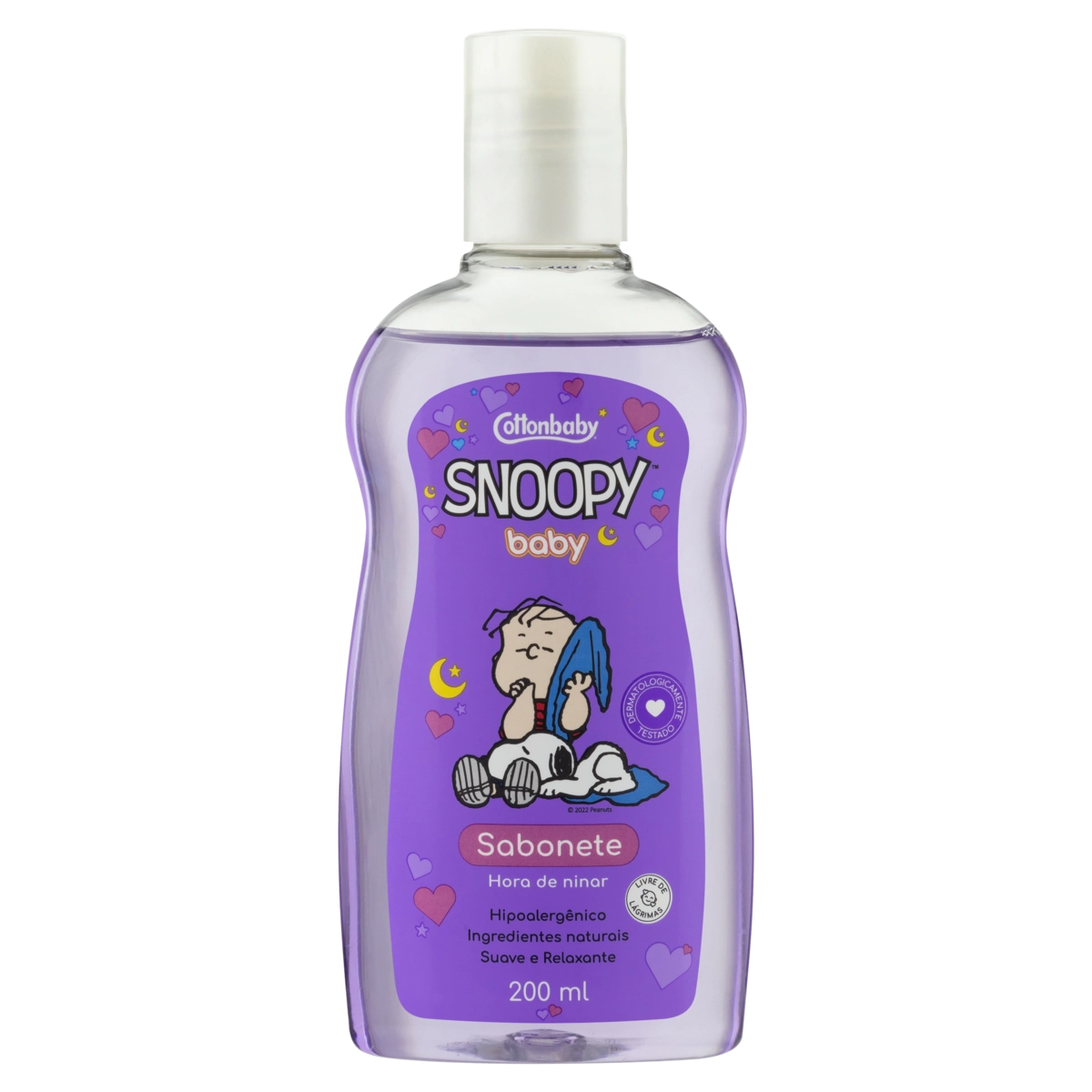 Sabonete Líquido Hora De Ninar Snoopy Baby Cottonbaby Frasco 200ml